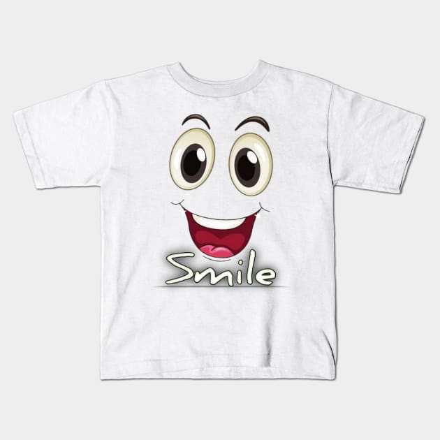 Smile for everyone Kids T-Shirt by Aassu Anil